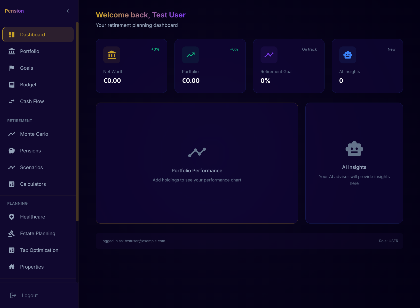 RetirementAI Dashboard